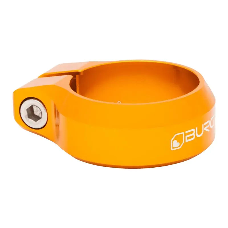 Burgtec Seat Clamp 34.9mm Diameter In Iron Bro Orange