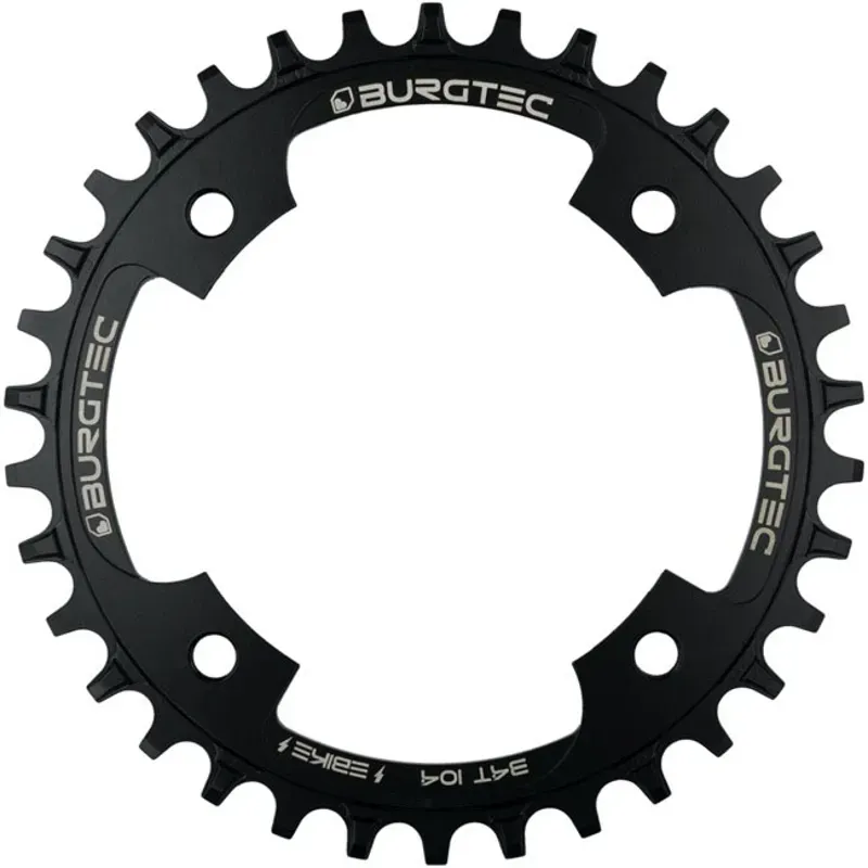 Burgtec 104mm BCD Outside Fit Steel 34T eBike Chainring in Black