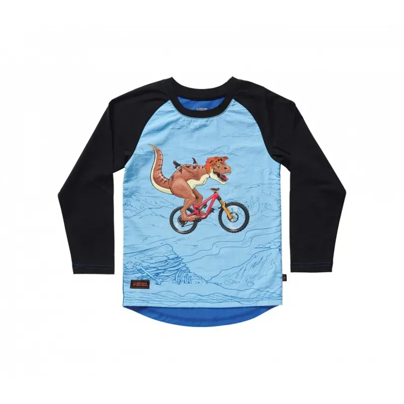 Kids Ride Shotgun DINO WINDPROOF JERSEY BLU/BLACK 2 YEARS