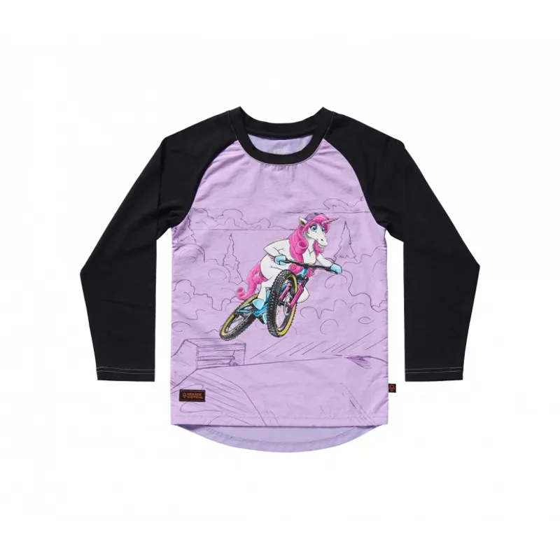 KIDS RIDE SHOTGUN KIDS UNICORN WINDROOF JERSEY PINK/BLACK 6 YEARS