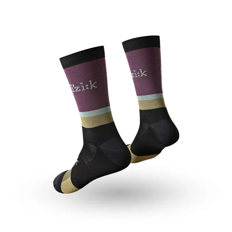 FIZIK TEAM EDITION CYCLING SOCKS MUD/GRAPE SMALL-1