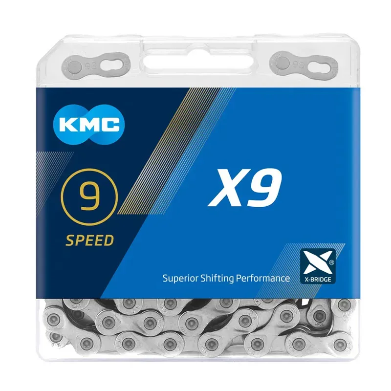 KMC X9 114 Link 9-Speed Chain in Silver