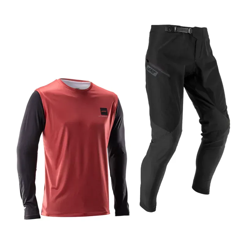 Leatt Gravity 1.0 MTB Ride Kit in Dusty Red