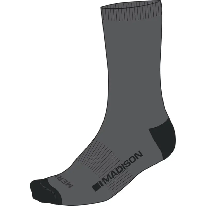 Madison Isoler Merino Deep Winter Socks in Black