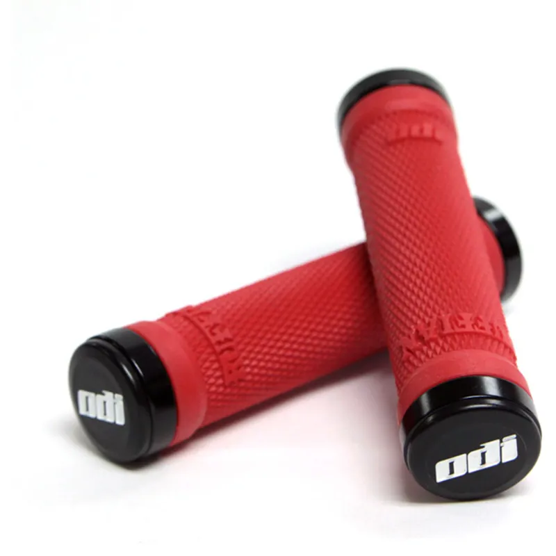 Odi Ruffian Mountain Bike 130mm Lock On Grips in Red