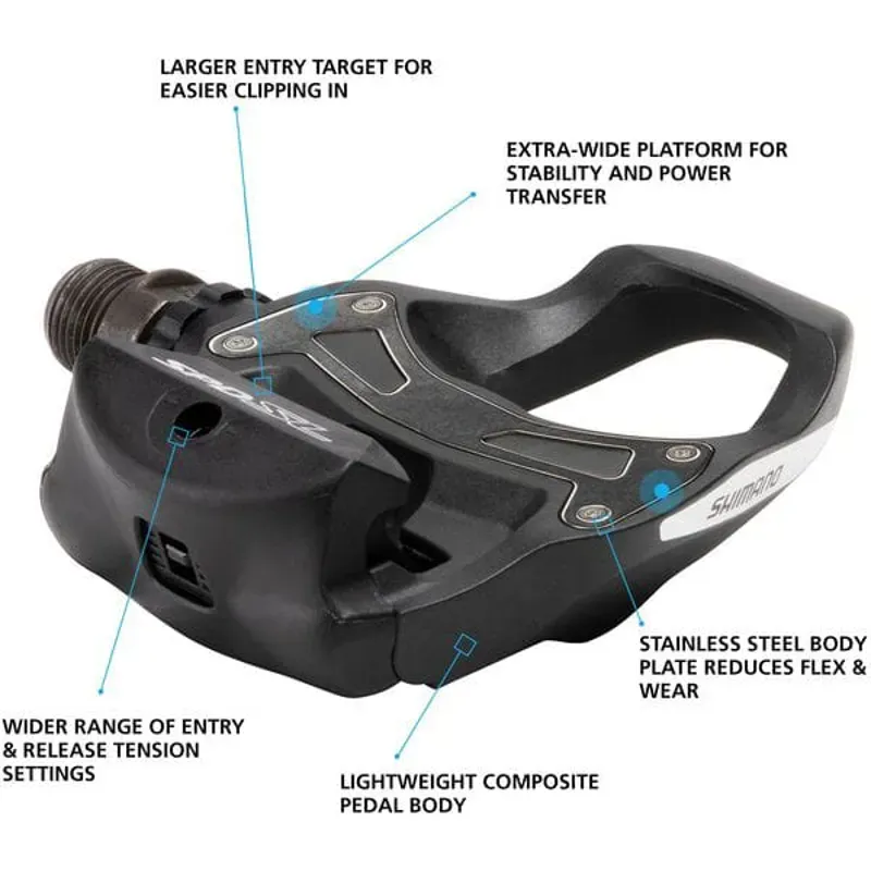Pedal r550 Spd-Sl Bk Black 9/16 inches-1