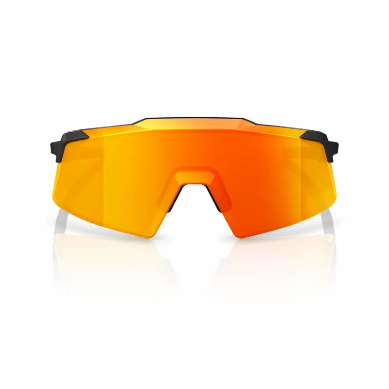 100% Aerocraft Glasses - Soft Tact Black / HiPER Red Multilayer Mirror Lens-2