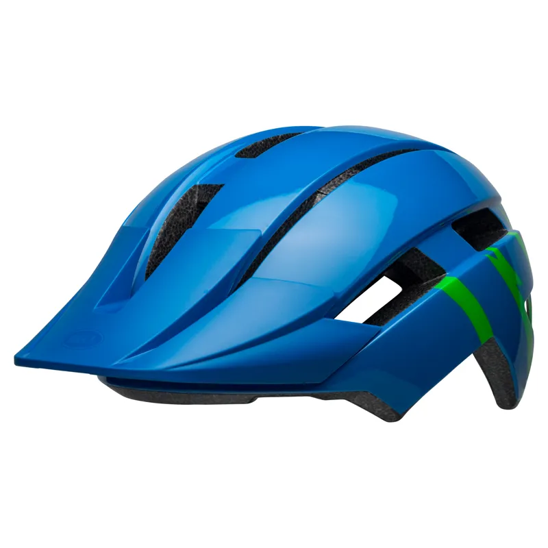 Bell Sidetrack Ii Youth Helmet 2021: Strike Gloss Blue/Green Unisize 50- 57cm STRIKE BLUE/GR uni50-57cm