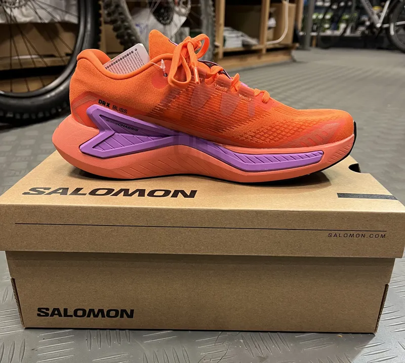 SALOMON DRX BLISS W SIZE 5 DRAGON FIRE IRIS ORCHARD FRESH SALMON