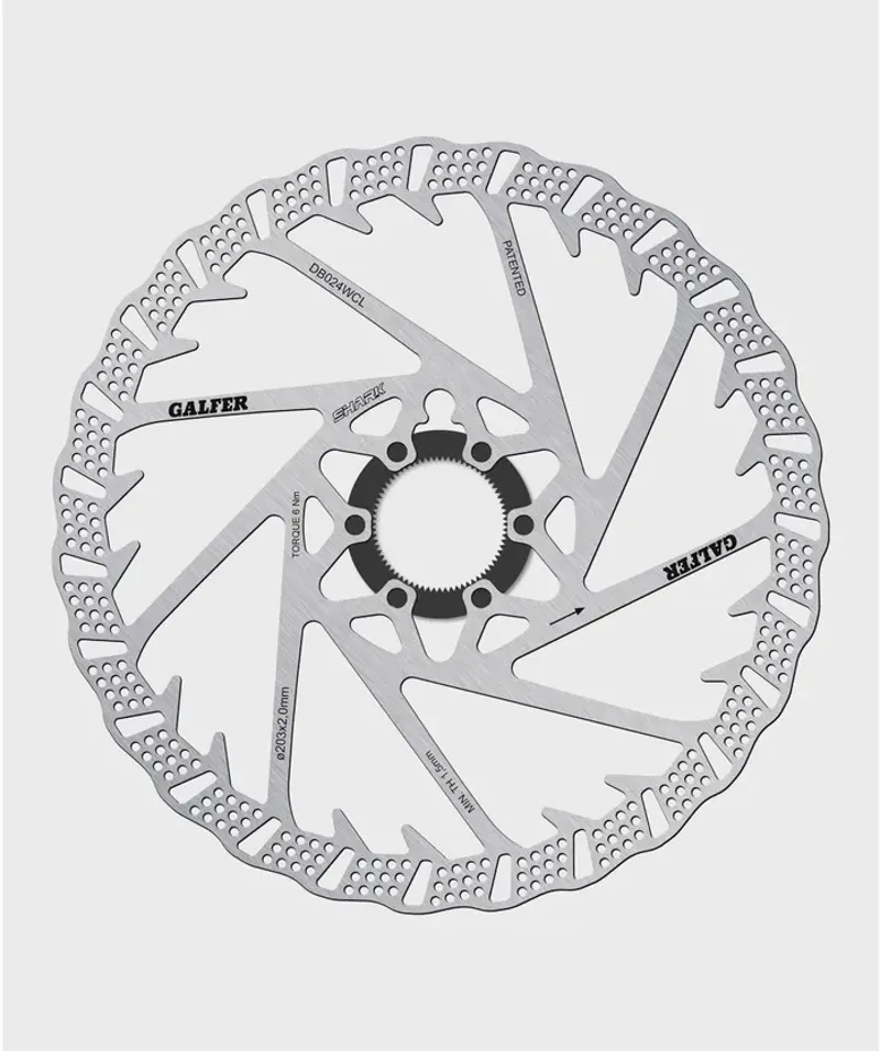 GALFER BIKE DISC RBOLTOTOR SHARK 203X2.0MM 6 