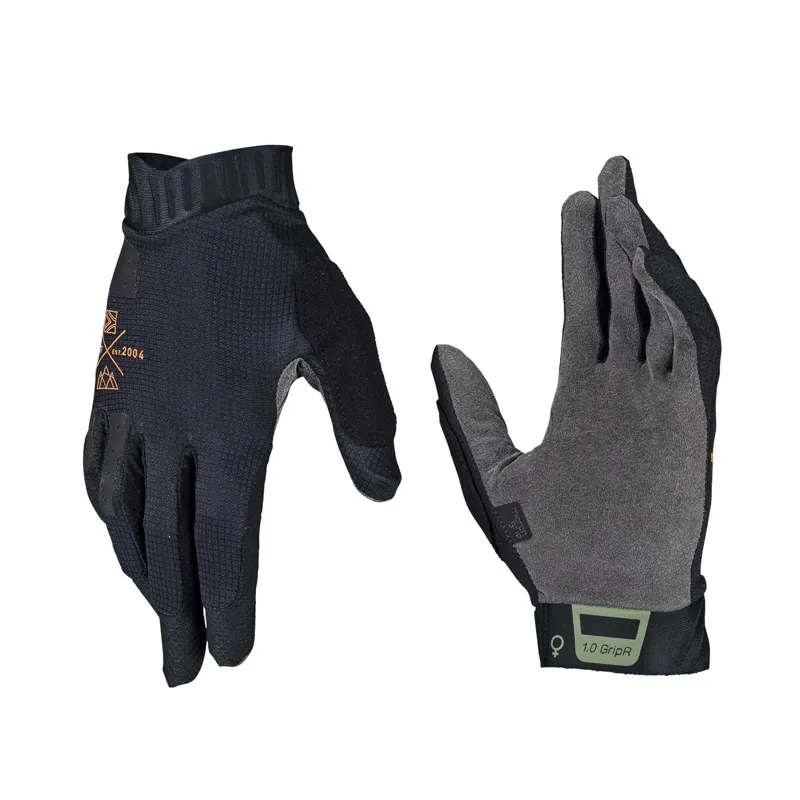 Leatt 1.0 GripR MTB Gloves in Stealth