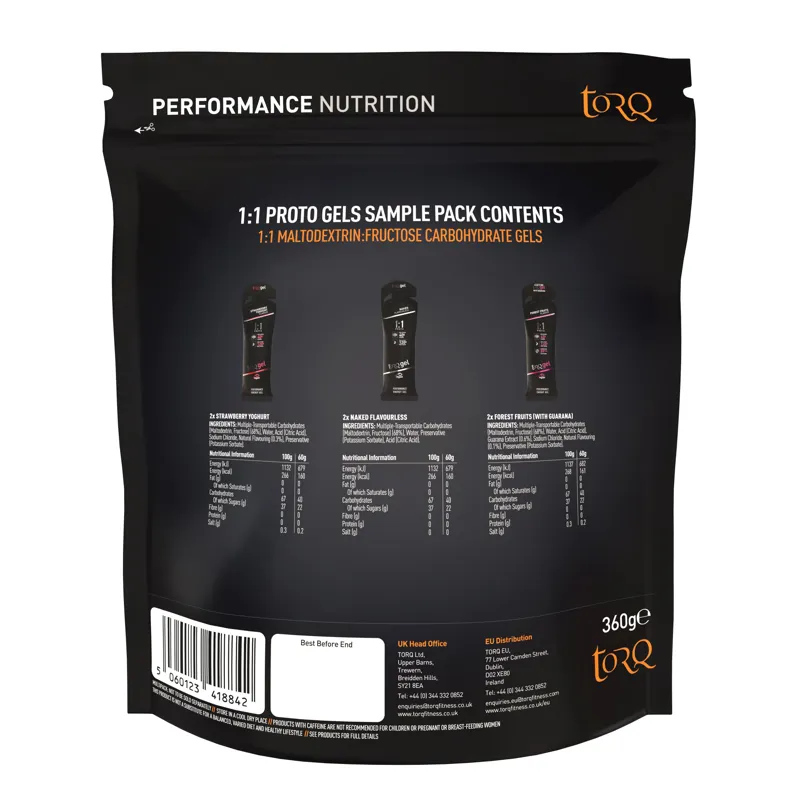 TORQ Proto 1:1 Sample Gels 6 Pack: BLACK size-1