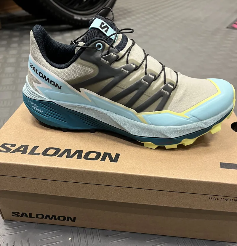 SALOMON THUNDERCROSS W ALFALFA/TURQUOISE/SUNNY LIME SIZE 8