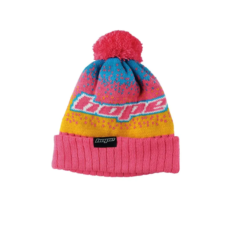 HOPE BRIGHT PINK BOBBLE HAT