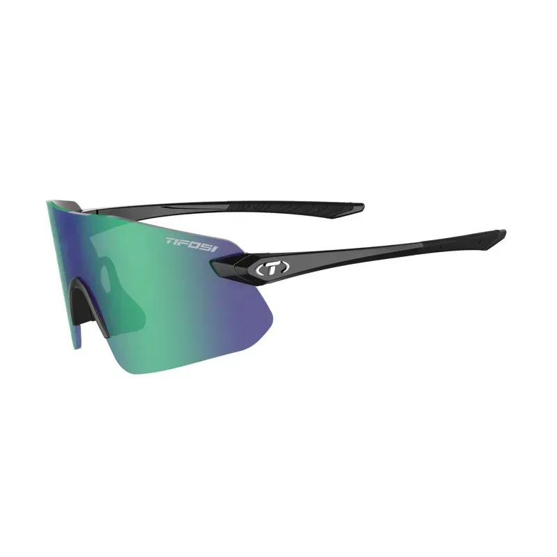 Tifosi Vogel SL Single Lens Sunglasses in Gloss Black/Smoke Green