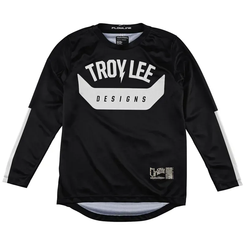 Troy Lee Designs Flowline Youth Long Sleeve Jersey in Aircore - Black