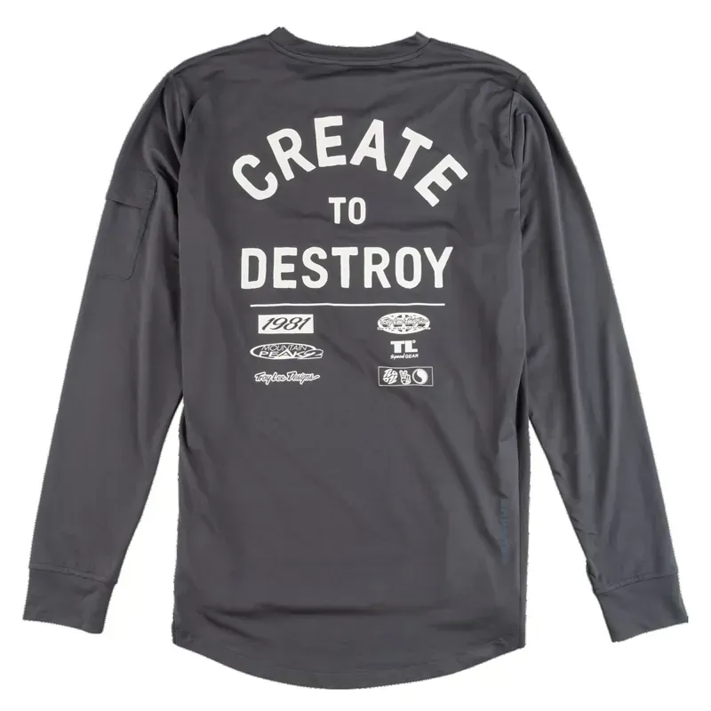 TROY LEE RUCKUS LONG SLEEVE RIDE TEE DESTROY CARBOB XL