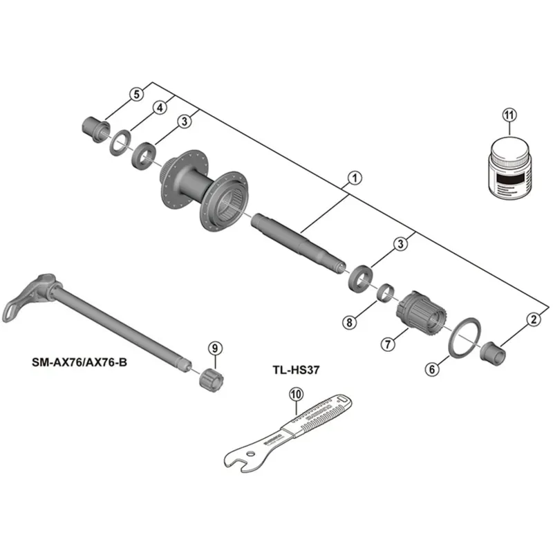 Shimano Freehub  FH-MT410 12 Speed M/Spline-1